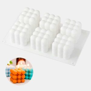 Molde De Silicón Para Jabón Artesanal Velas Cubo Esferas X6