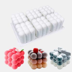 Molde De Silicón Para Jabón Artesanal Velas Cubo Esferas X6