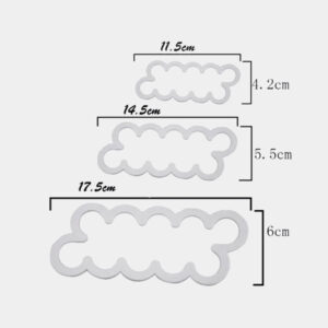 Set 3 Cortadores De Flores Para Fondant Galletas Cupcakes