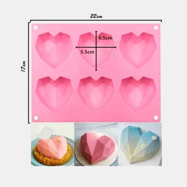 Molde 6 corazones 9