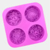 Molde silicona jabon resina 4 floressss