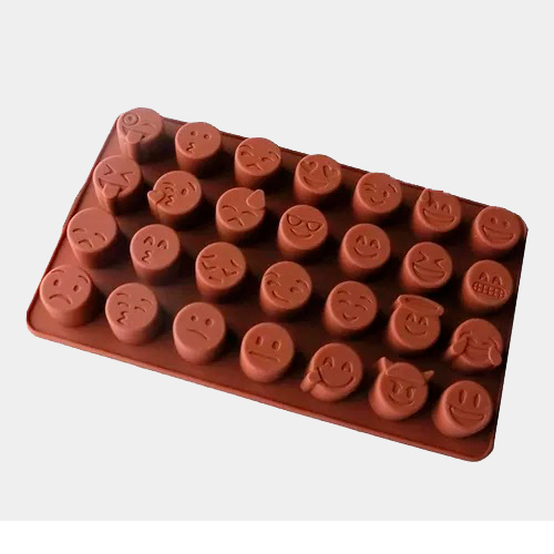 Molde Silicona Emojis Emoticones Cara Chocolate 28 Cavidades1