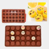 Molde Silicona Emojis Emoticones Cara Chocolate 28 Cavidades3