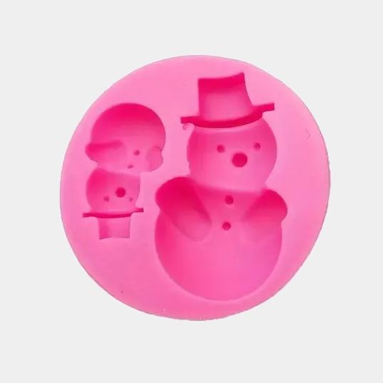Molde Silicona Muneco De Nieve Fondant Reposteria Chocolate11