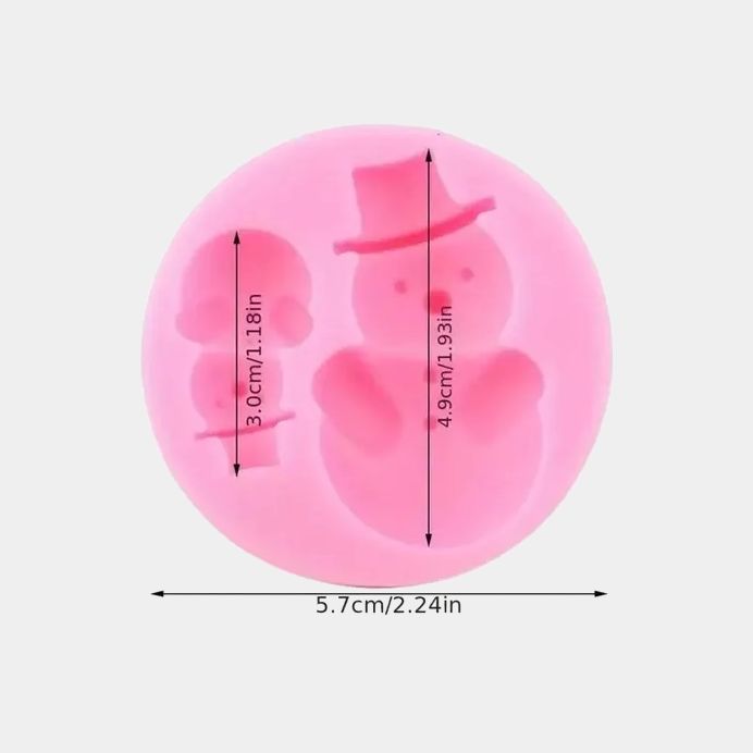 Molde Silicona Muneco De Nieve Fondant Reposteria Chocolate111