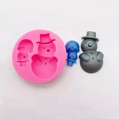 Molde Silicona Muneco De Nieve Fondant Reposteria Chocolate111111
